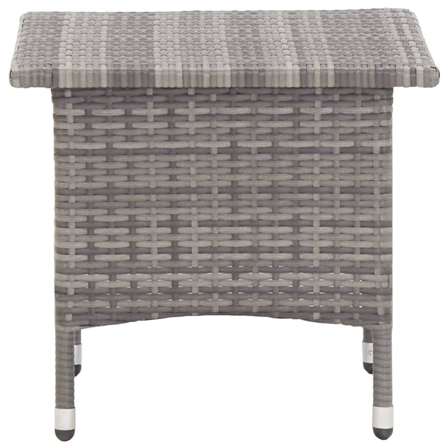 vidaXL Stolik herbaciany, szary, 50 x 50 x 47 cm, polirattan