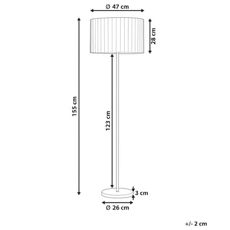 Lampa podłogowa LOURENS Metal Jasnobrązowy