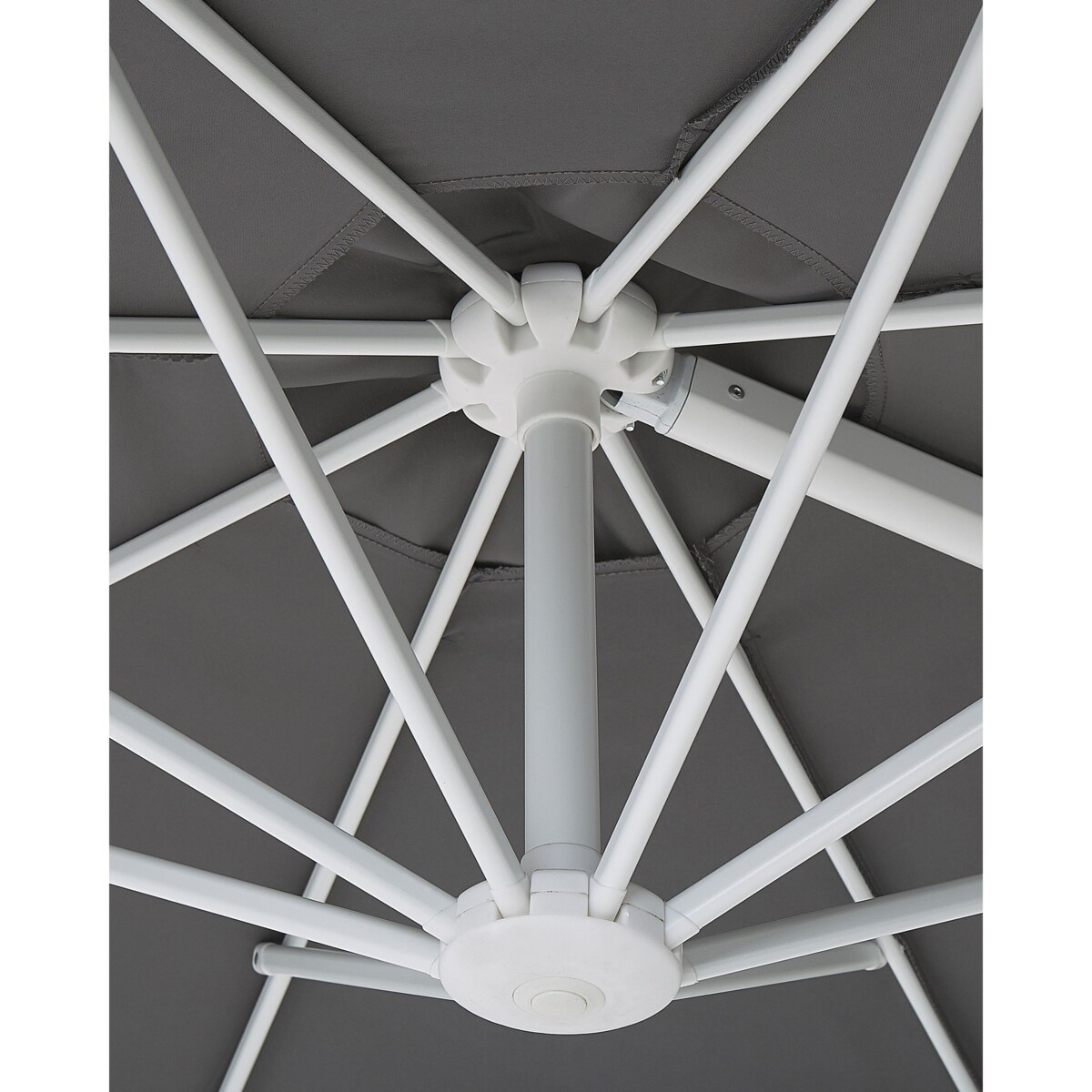 Parasol ogrodowy ⌀ 295 cm ciemnoszary z białym SAVONA II