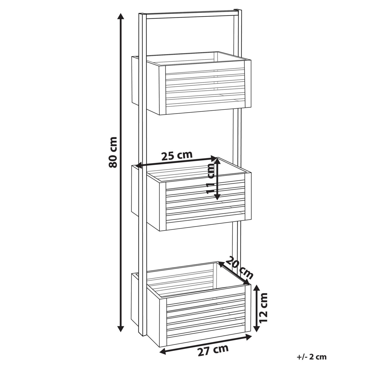 Regał łazienkowy bambusowy jasne drewno WAVERLY