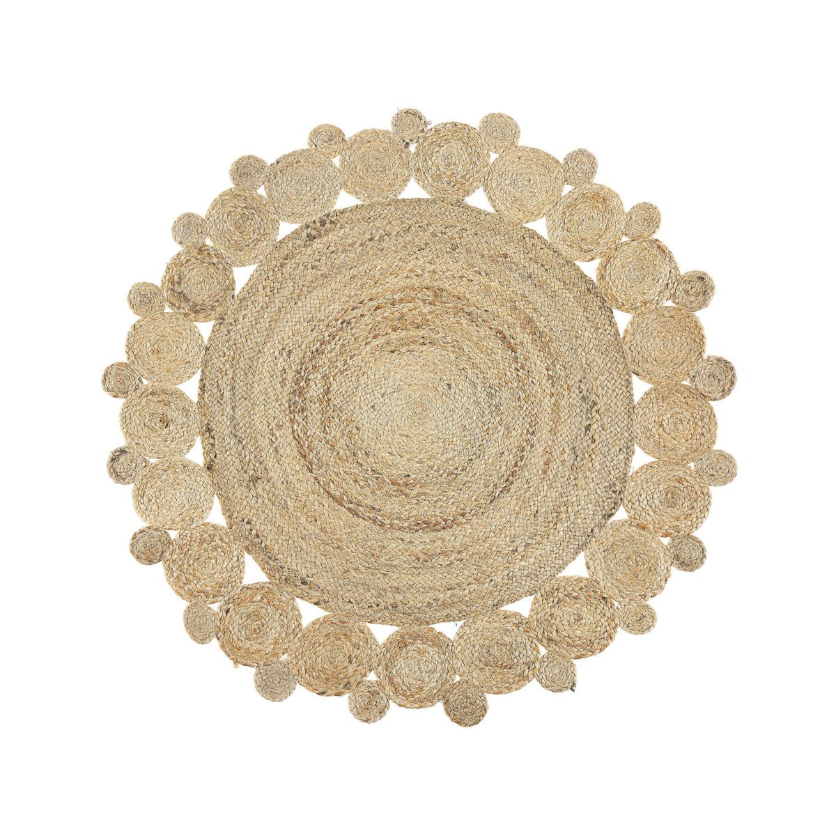 Dywan okrągły z juty ⌀ 120 cm beżowy GOLGEN