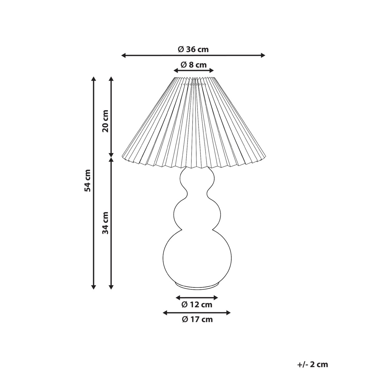 Lampa stołowa SENGWA Szkło Zielony