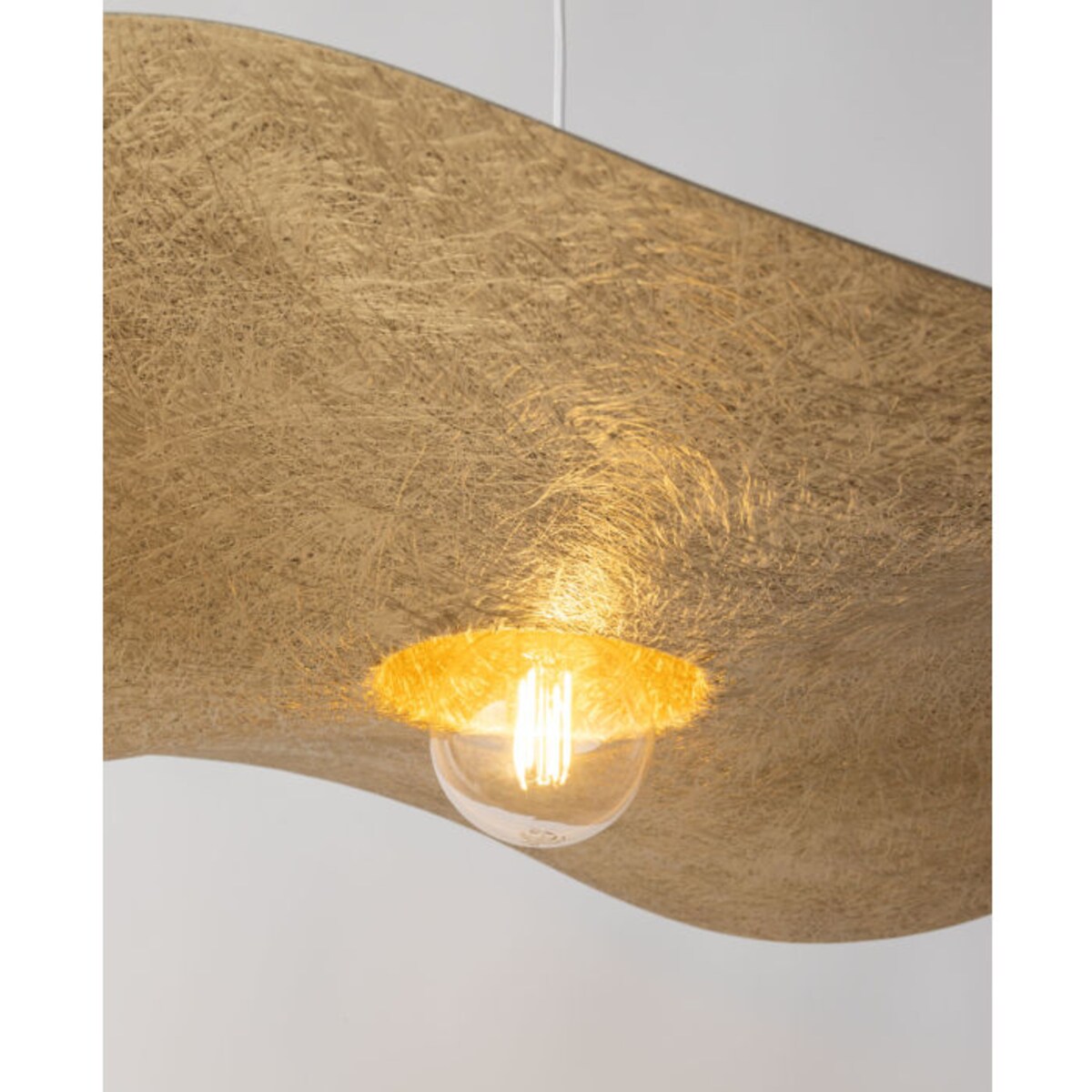 Wisząca lampa do przedpokoju KAPELLO metalowy zwis biały kulisty