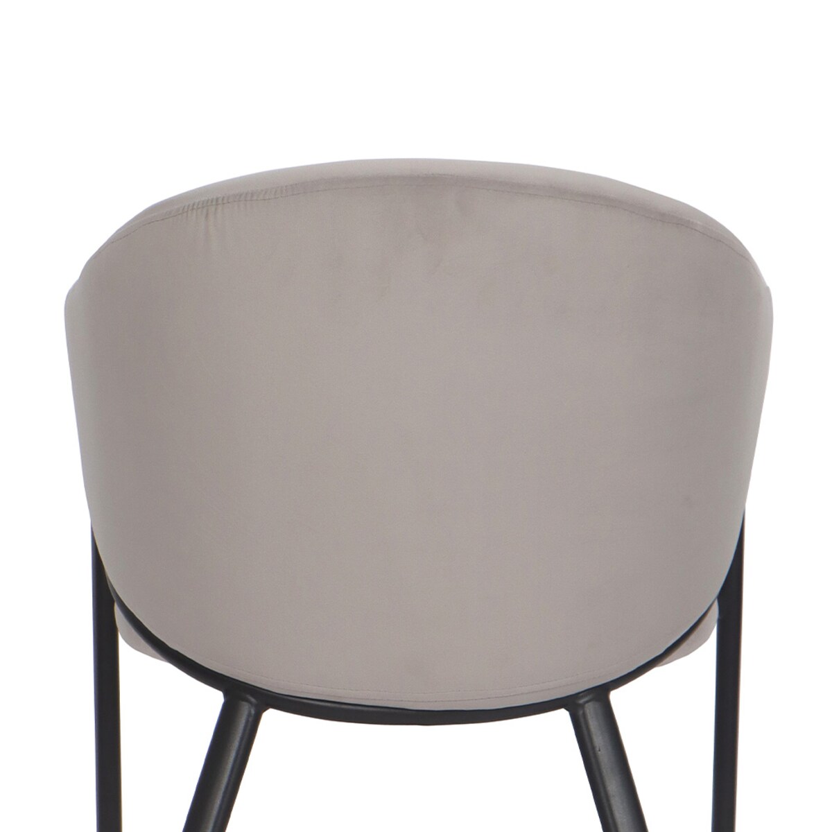 Krzesło tapicerowane do salonu welurowe GLAMOUR jasnoszare
