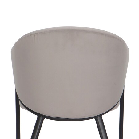 Krzesło tapicerowane do salonu welurowe GLAMOUR jasnoszare