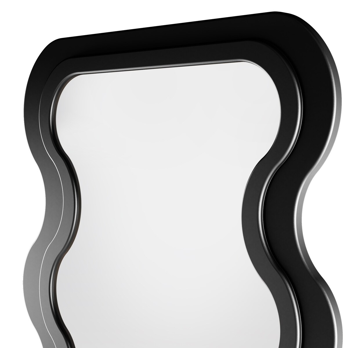 Lustro w nieregularnej ramie 180x80cm czarne