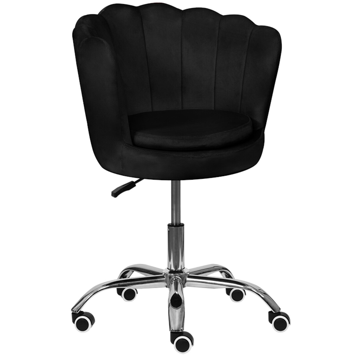 Fotel biurowy krzesło obrotowe regulowane welurowe muszelka