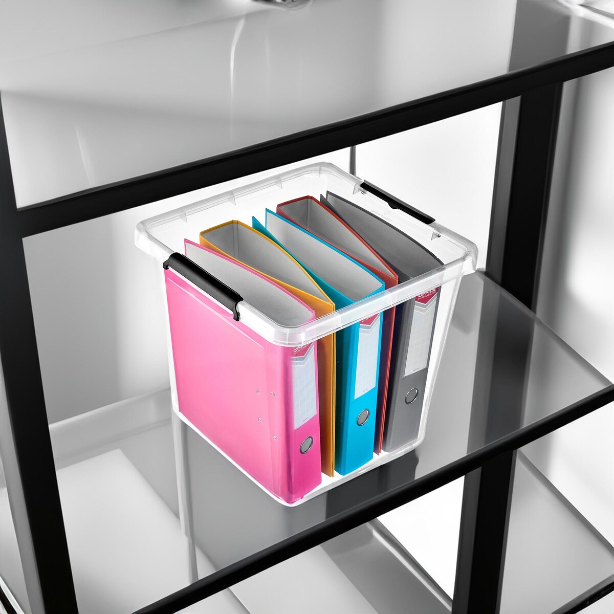 Pojemnik Plastikowy Pudełko Z Pokrywą Pudło Box Do Przechowywania Duże 36L