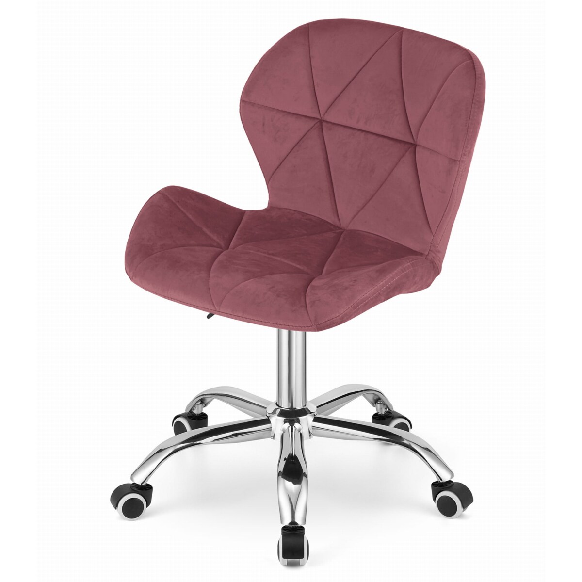 Krzesło Obrotowe Do Jadalni Kuchni Salonu gabinetu Aksami Ciemny Róż