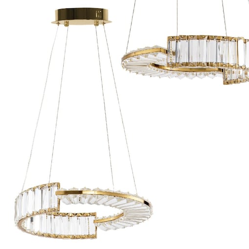 Lampa sufitowa wisząca kryształowa LED APP1526-CP40 GOLD