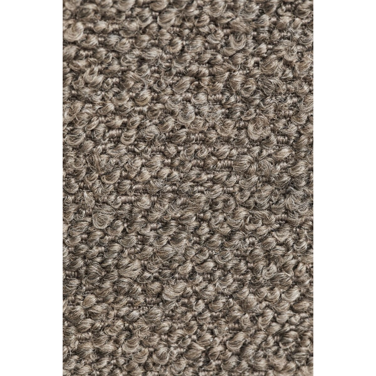 Krzesło do jadalni tapicerowane Erica z podłokietnikami, bouclé, czekoladowe