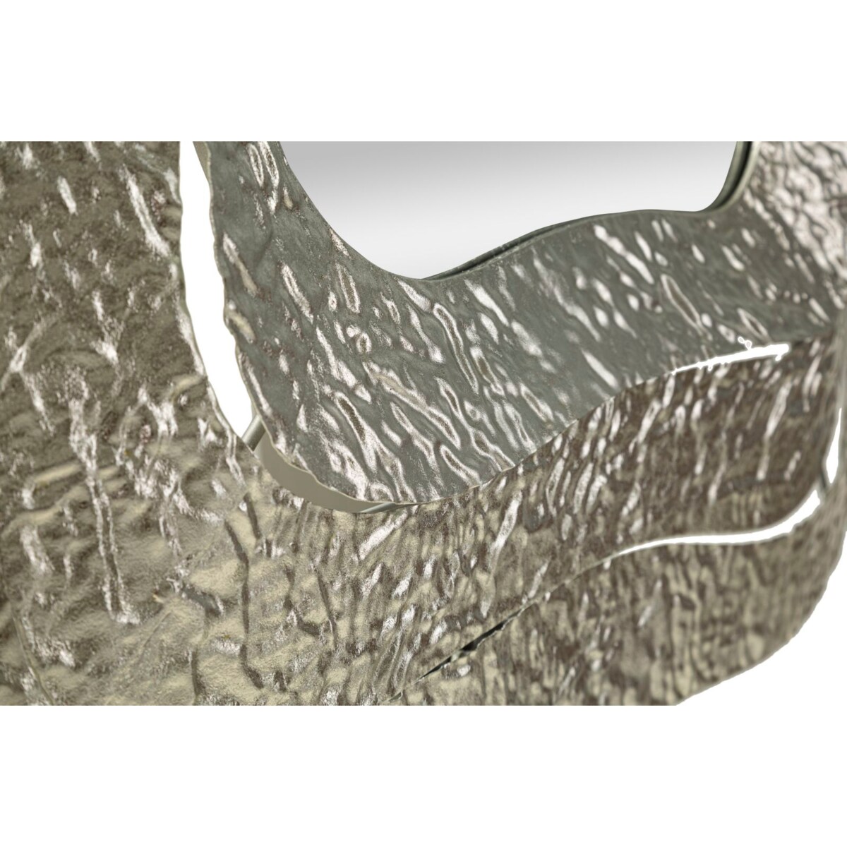 Lustro ścienne Aury, kolor srebrny, metal, 74 x 7 x 79 cm, kształt kwadratowy, do salonu i przedpokoju, Mauro Ferretti