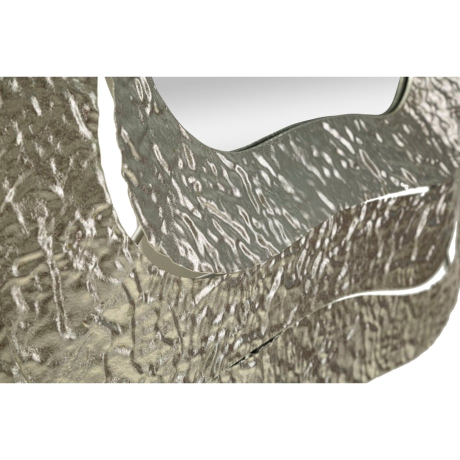 Lustro ścienne Aury, kolor srebrny, metal, 74 x 7 x 79 cm, kształt kwadratowy, do salonu i przedpokoju, Mauro Ferretti