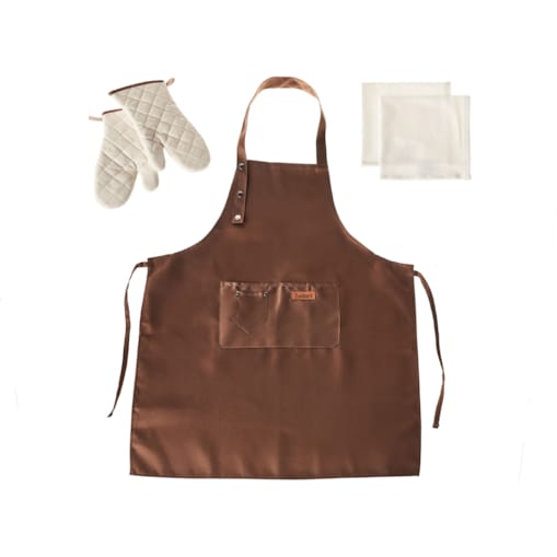 Zestaw tekstyliów kuchennych DAUCUS Brązowy
