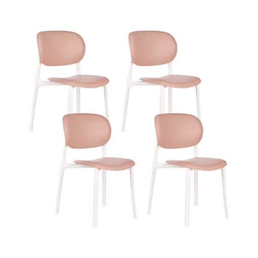 Zestaw 4 krzeseł ogrodowych MUSANO Pastelowy róż