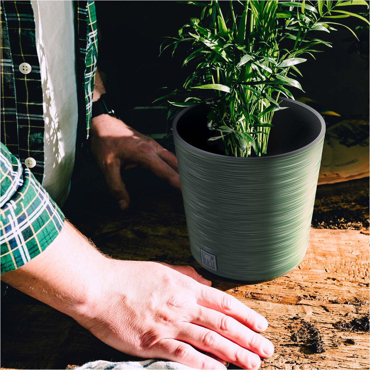 Doniczka Donica Ogrodowa 30 Cm Okrągła Na Taras Do Ogrodu Domu Zielona