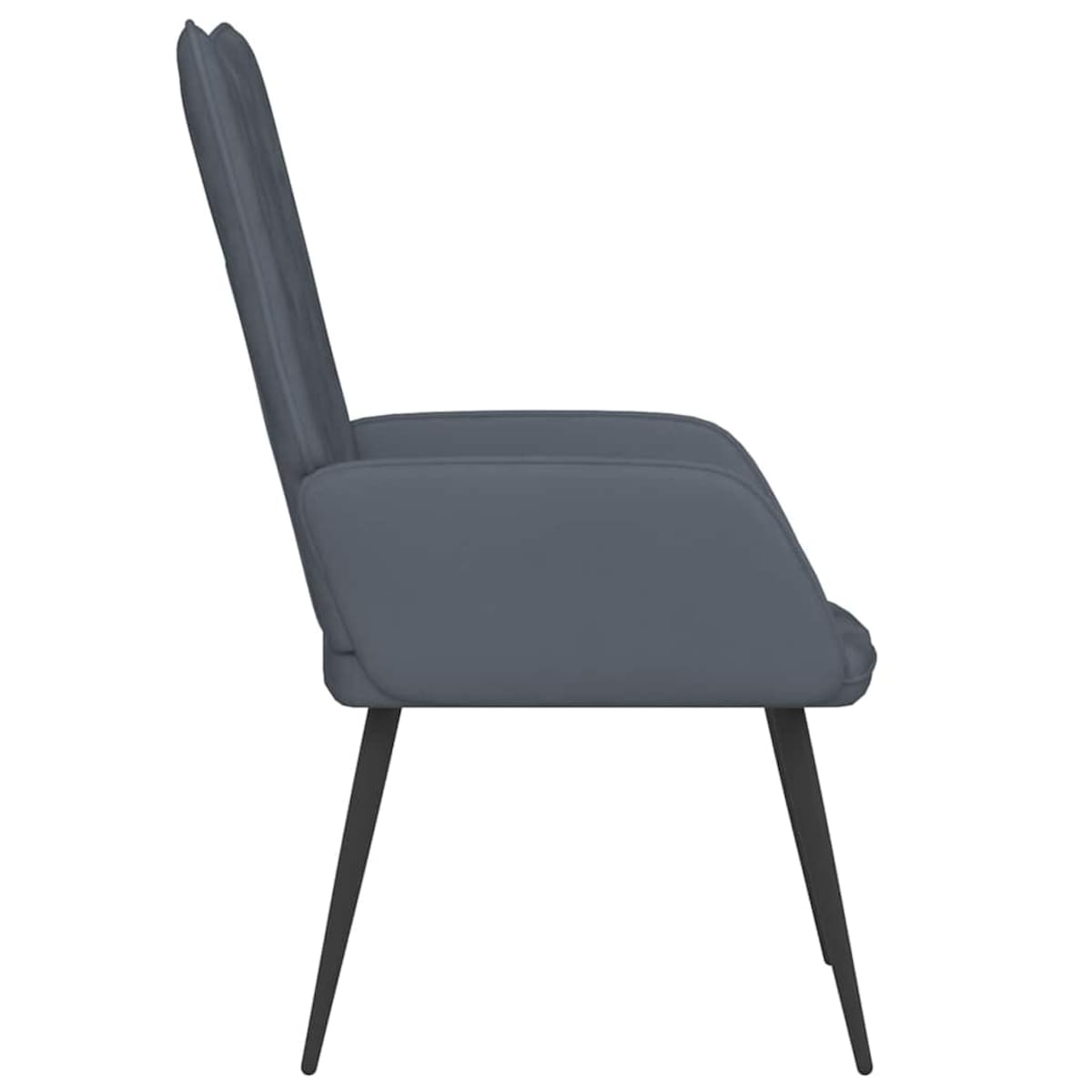 vidaXL Fotel, ciemnoszary, obity aksamitem