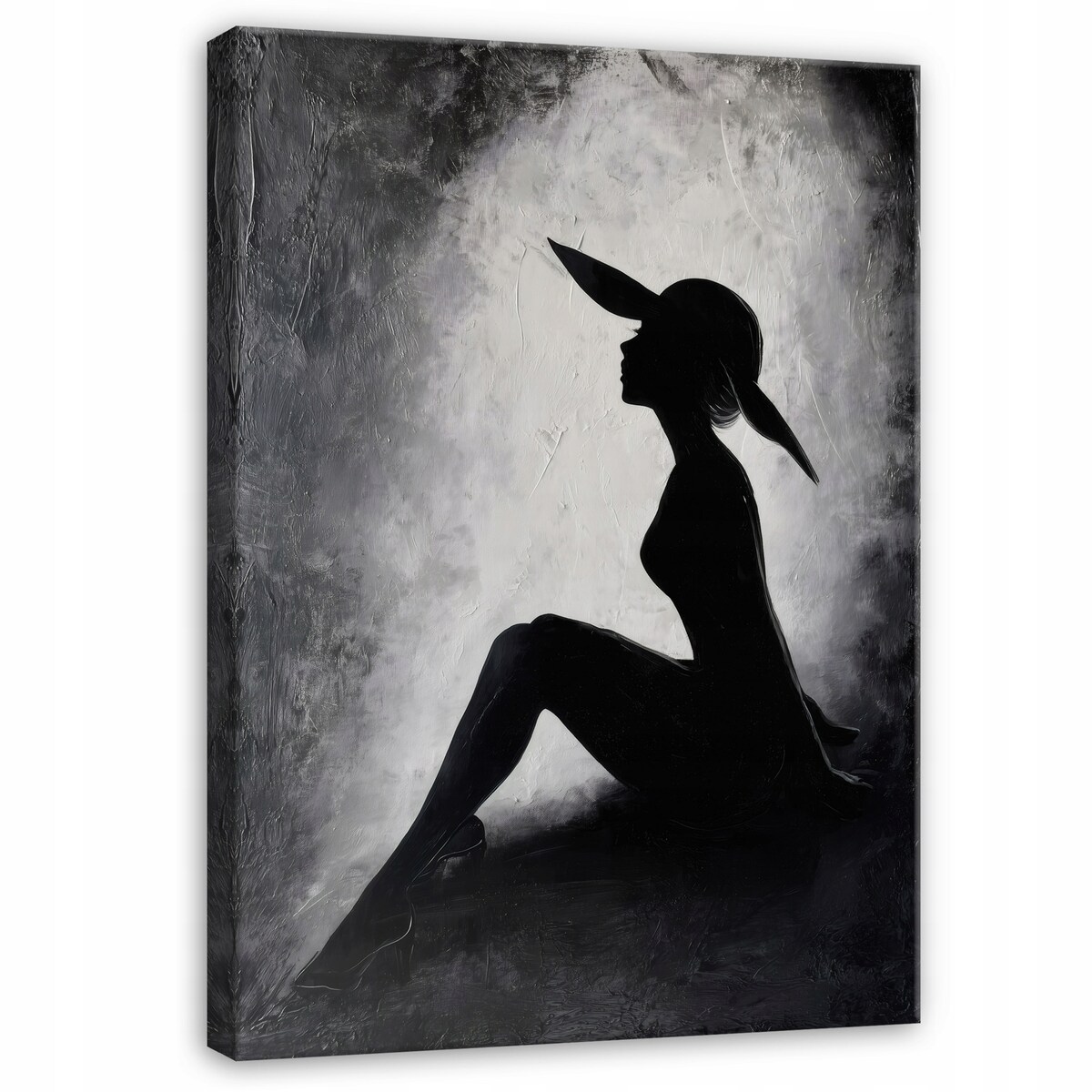 Obraz Do Sypialni Salonu Na Płótnie Kobieta Akt Czarny 40x60