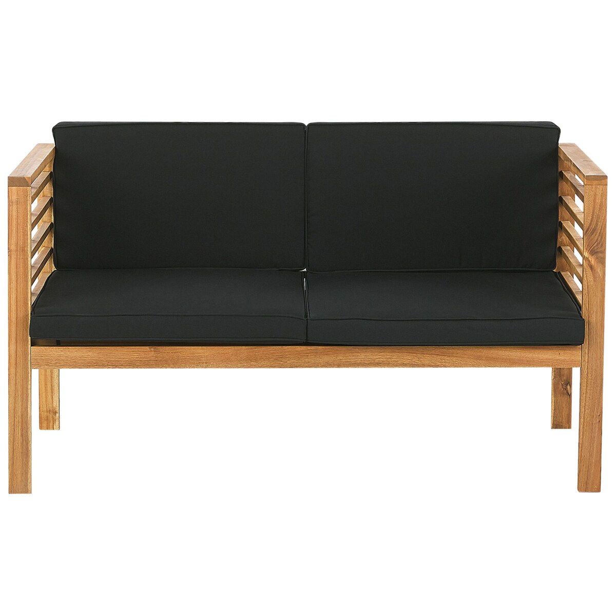 Zestaw ogrodowy ze stolikiem dla 4 osób PACIFIC Drewno akacjowe Czarny