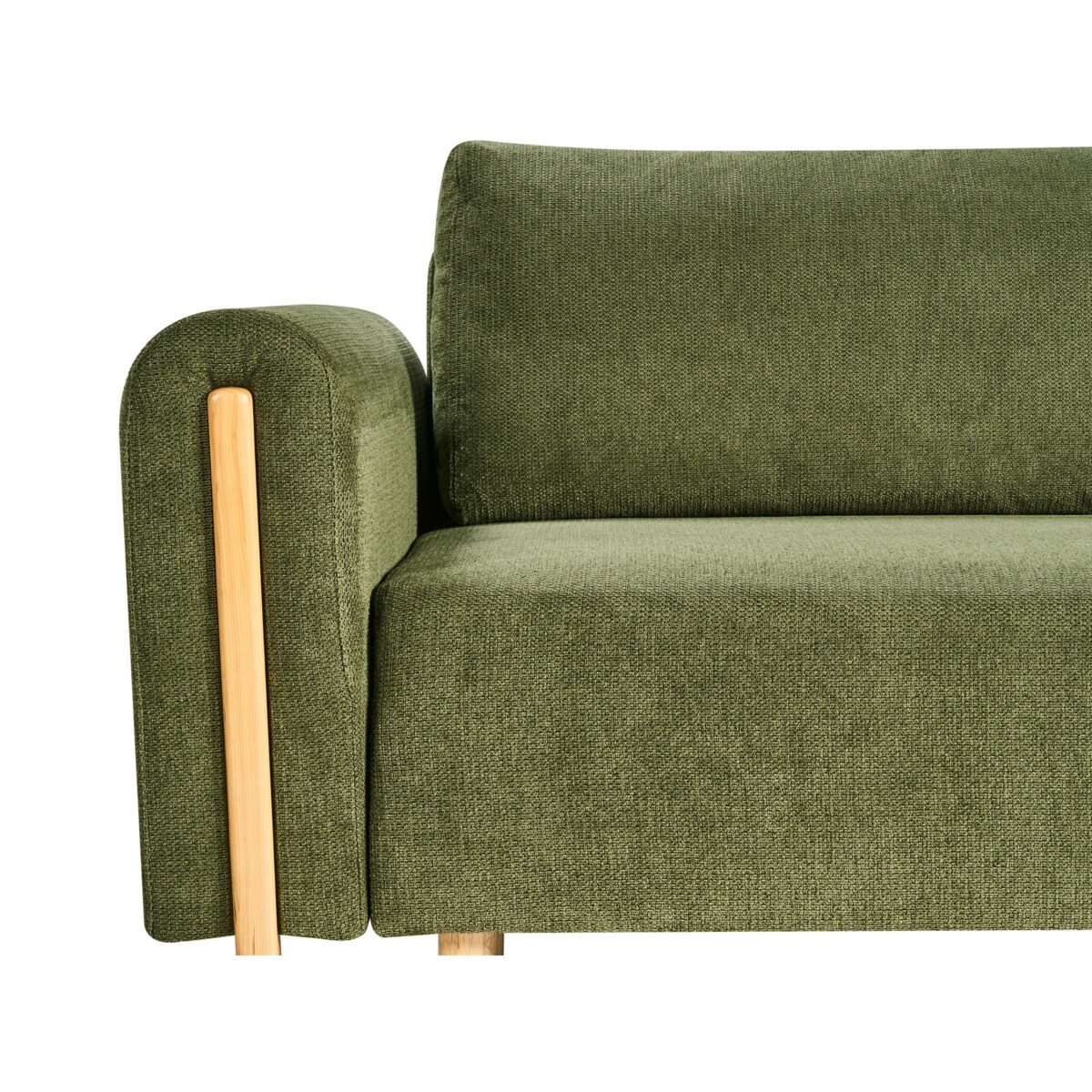 Sofa rozkładana dla 3 osób KVAM Zielony ze schowkiem