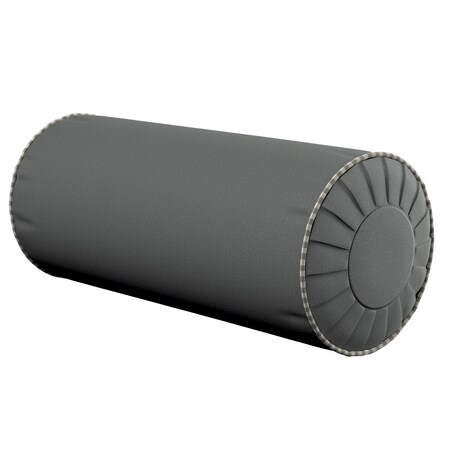 Poduszka wałek z zakładkami, szary, Ø20 x 50 cm, Quadro