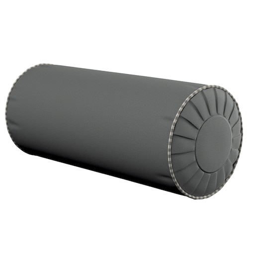 Poduszka wałek z zakładkami, szary, Ø20 x 50 cm, Quadro