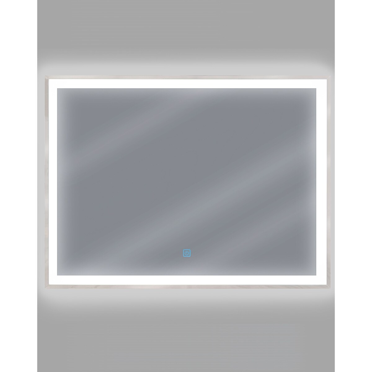 Lustro ścienne LED 60 x 80 cm srebrne ARGENS