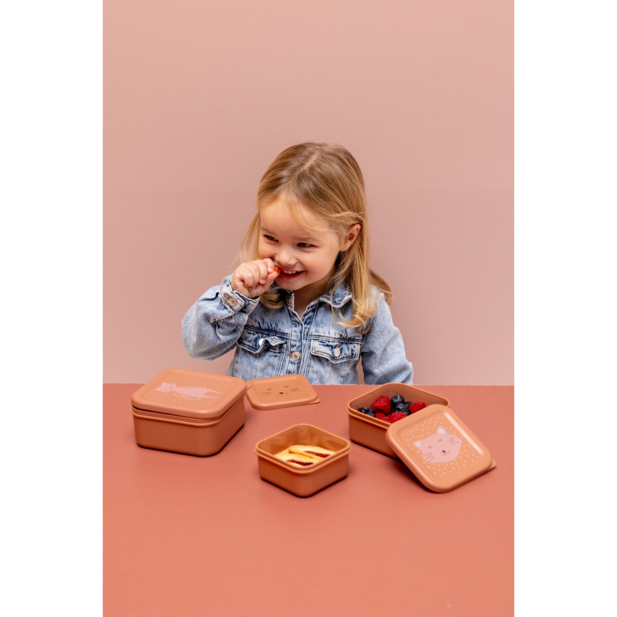 Zestaw pojemników na przekąski 3 szt. – Kot Trixie Baby