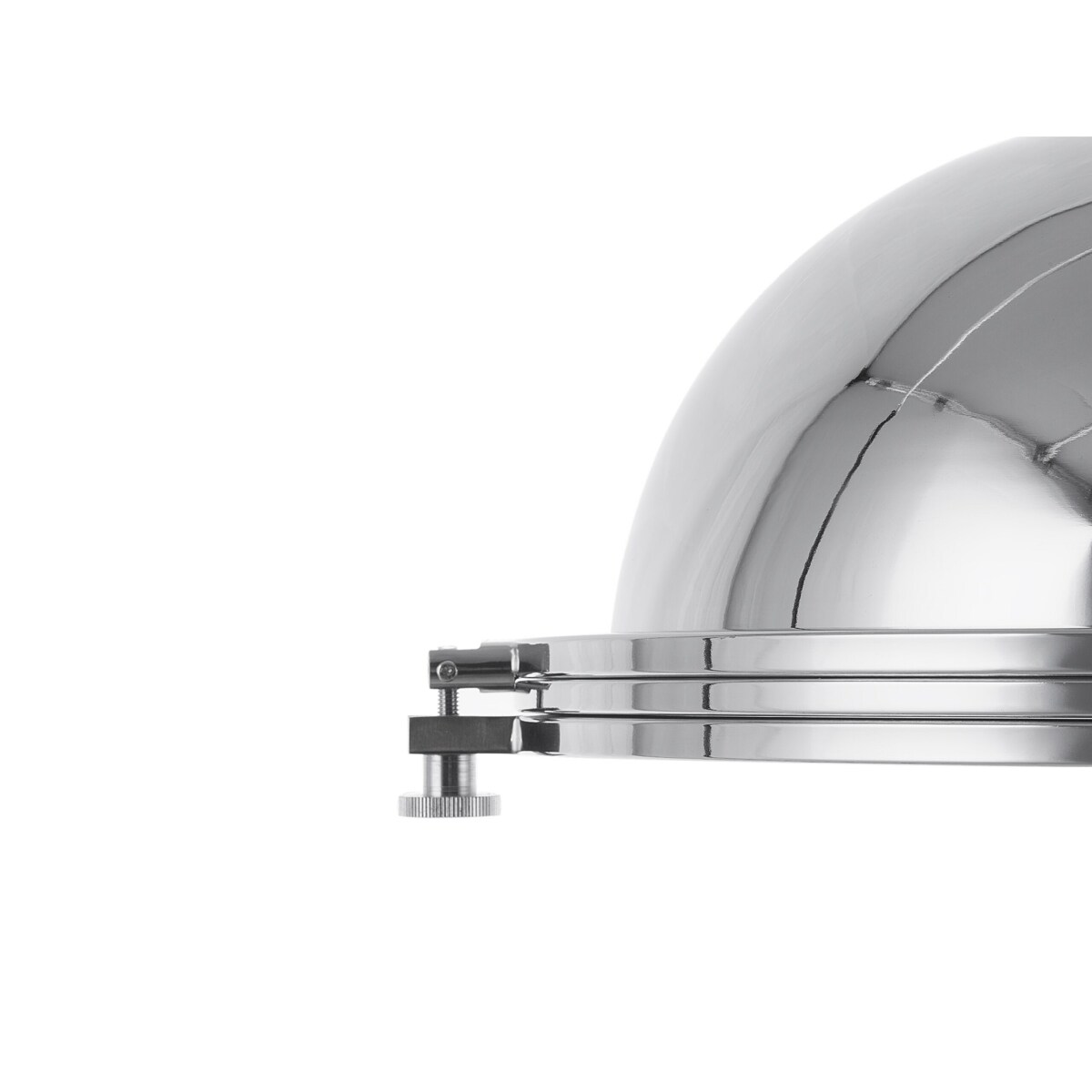 Lampa wisząca metalowa srebrna EBRON