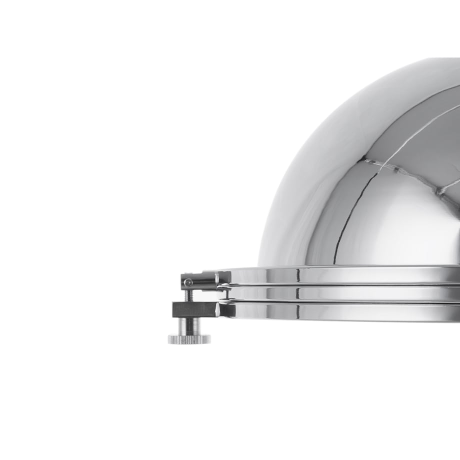 Lampa wisząca metalowa srebrna EBRON
