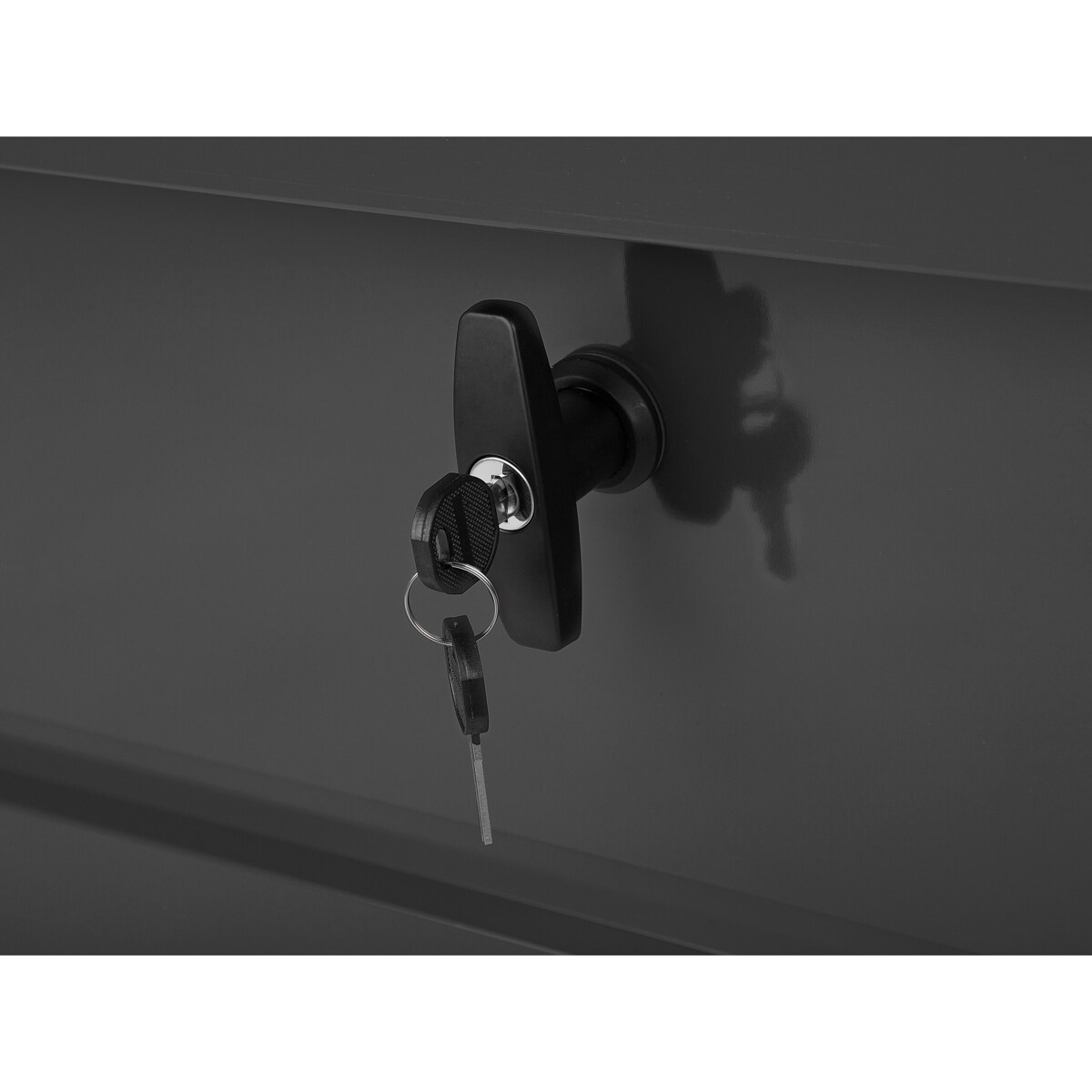 Skrzynia ogrodowa metalowa 600 l ciemnoszara CEBROSA