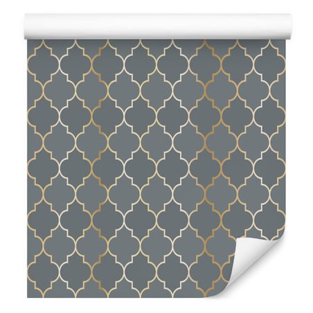 Tapeta Do Salonu Ornamenty Styl Glamour Abstrakcja Wzór Geometryczny