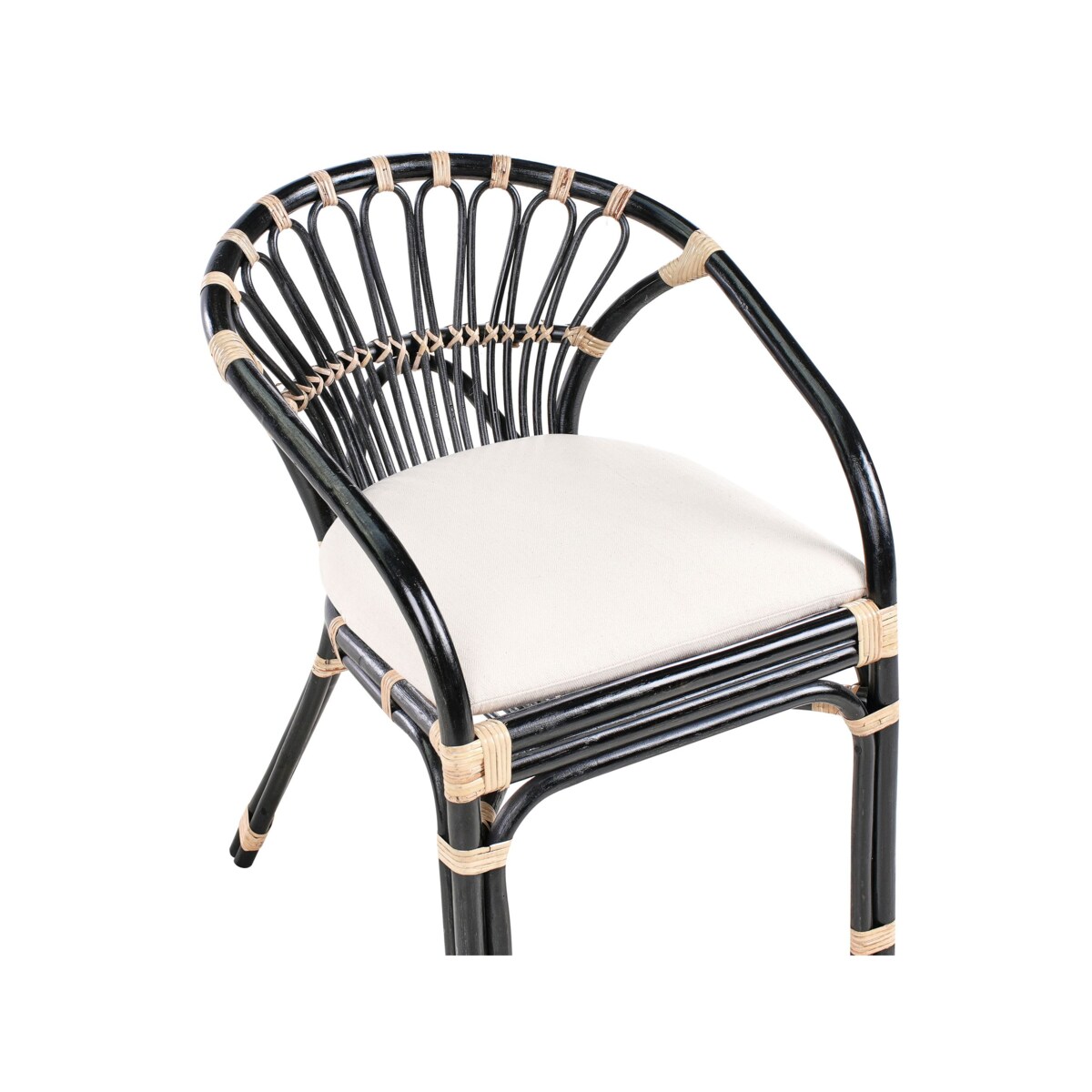 Zestaw mebli balkonowych z poduszkami PECORINI Rattan Czarny