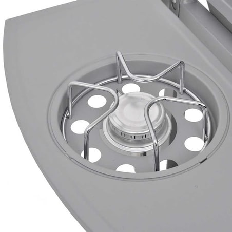 vidaXL Grill gazowy ze strefą gotowania 4+1, kolor srebrny