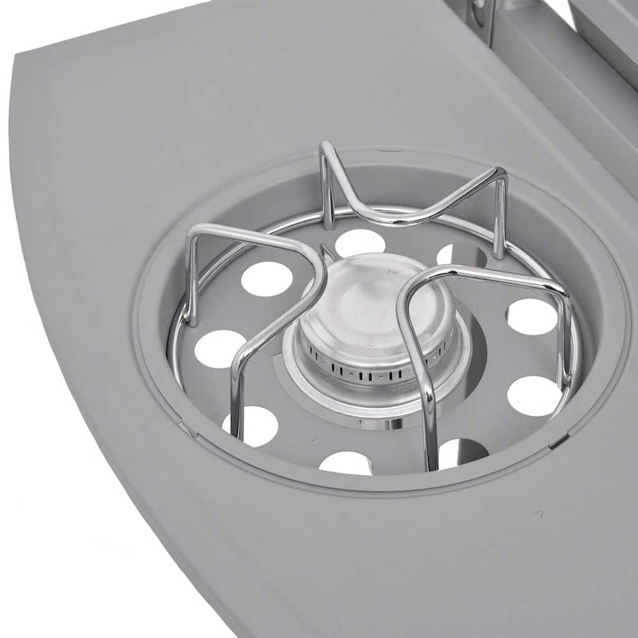 vidaXL Grill gazowy ze strefą gotowania 4+1, kolor srebrny