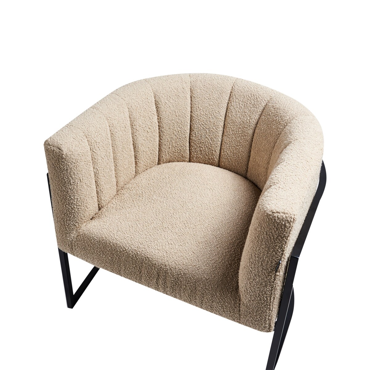 Fotel LARVIK II Boucle Beżowy