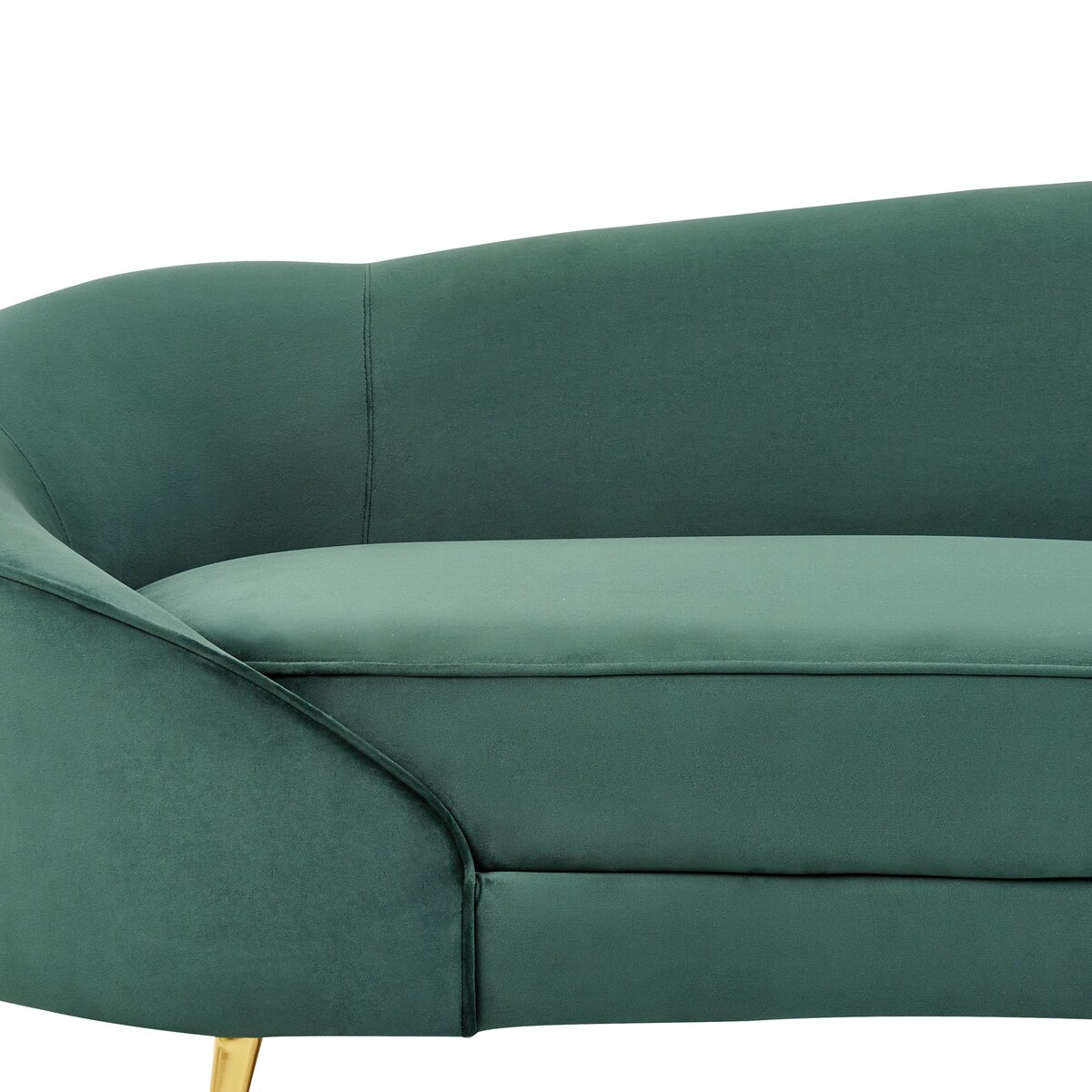 Sofa dla 2 osób SAVAR Welur Szmaragdowy