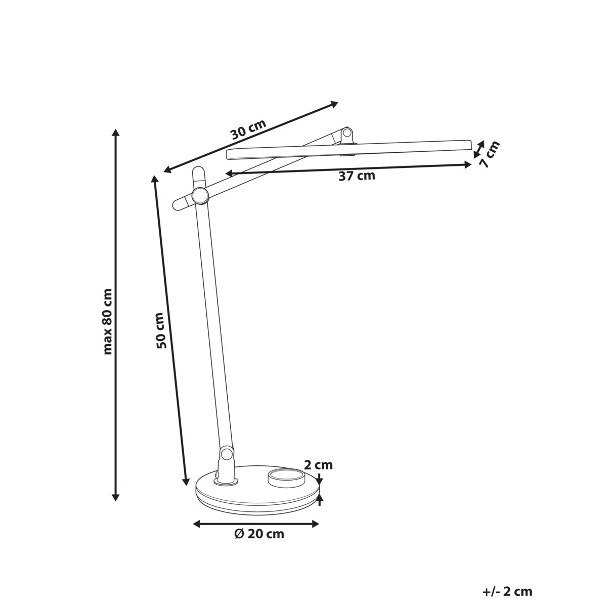 Lampa biurkowa LED HYDRUS Ze ściemniaczem Srebrny