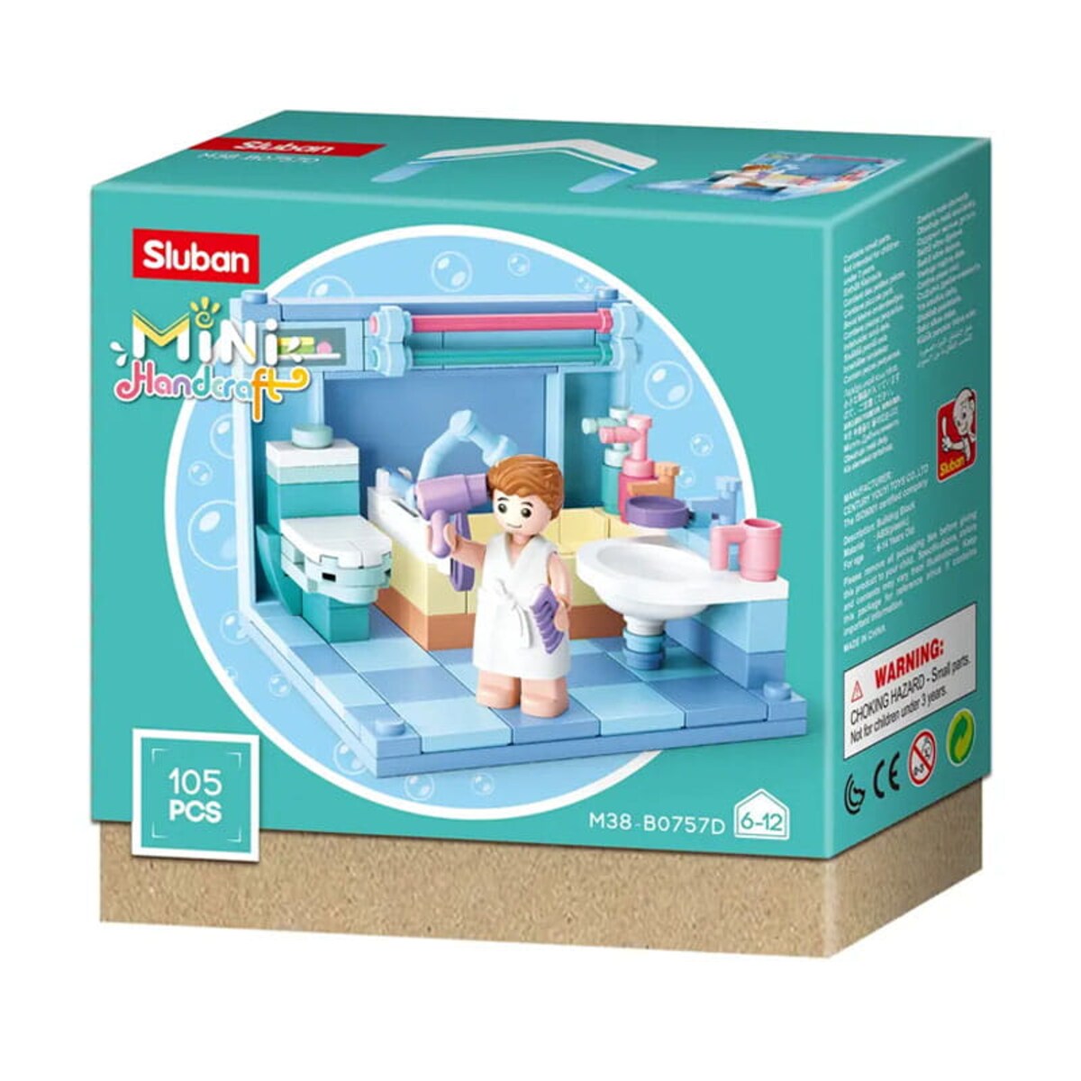 ŁAZIENKA - mini pokoik klocki - Sluban - 105 elementów