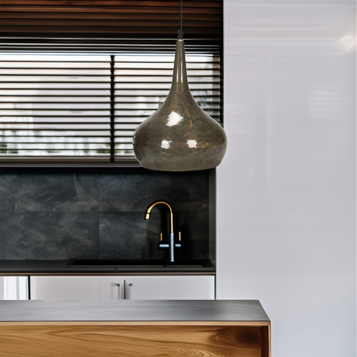 LAMPA SUFITOWA WISZĄCA NAD STÓŁ LOFT METALOWA BRĄZOWA DO SALONU SYPIALNI