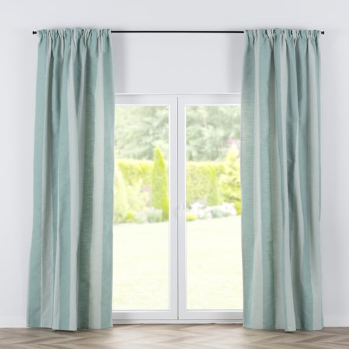 Zasłona BASIC na taśmie marszczącej 130x280 cm miętowy 1szt. 130x280 turkusowy