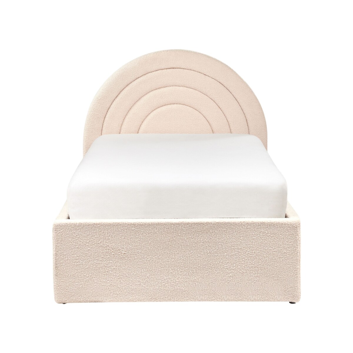 Łóżko z pojemnikiem Boucle ANET 90 x 200 cm Beżowy