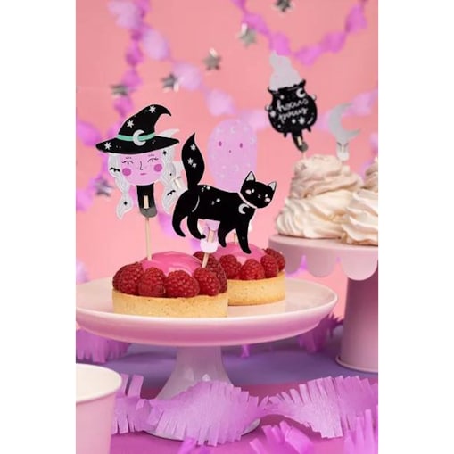 Dekoracje do muffinek Halloween, 14 cm, mix