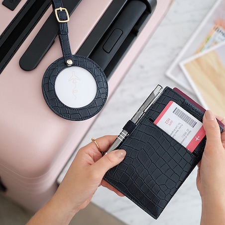 Zawieszka na bagaż Stackers Croc niebieska