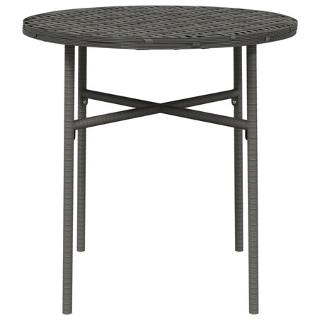 vidaXL Stolik herbaciany, szary, 45 cm, polirattan