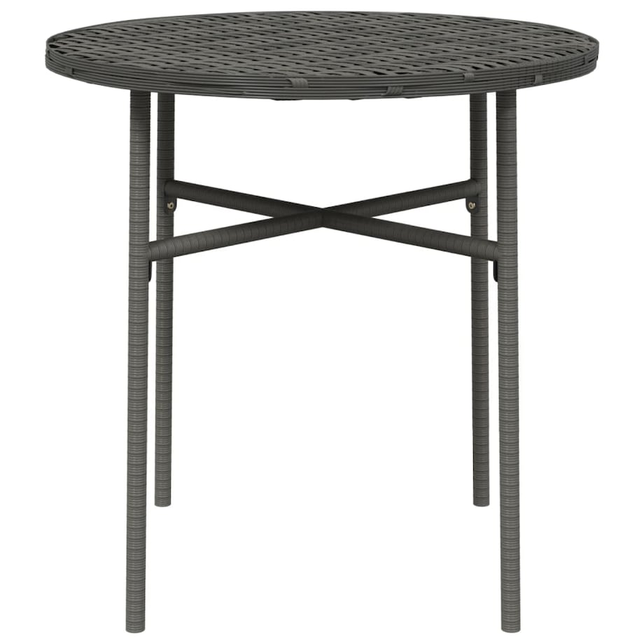 vidaXL Stolik herbaciany, szary, 45 cm, polirattan