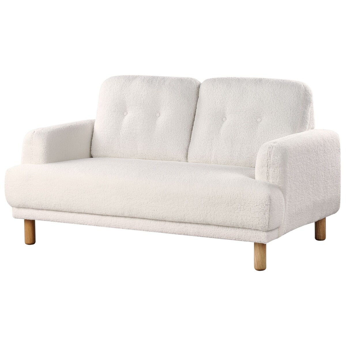 Sofa 2-osobowa boucle biała TUVE