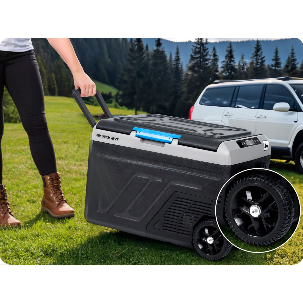 Lodówka turystyczna kompresorowa samochodowa 12V/230V 40L Berdsen