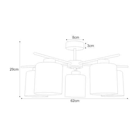 Lampa sufitowa K-5527 z serii LUNA