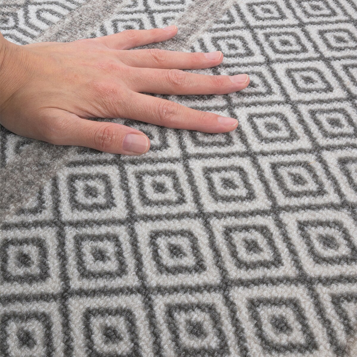 Chodnik Antypoślizgowy Vita 80x150 cm Geometryczny Szary